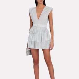 Sabina Musayev Skylar Mini Dress in silver